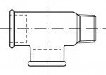 RACCORD EN FONTE MALLEABLE  TE REDUIT MFF - REF 134R