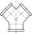 RACORD IN « Y » DIN FONTA MALEABILA, CUPLAJE INTERIOARE - 220N