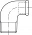 RACORD REDUCTOR, LA 90° CU RAZA MICA, DIN FONTA MALEABILA, UN CUPLAJ INTERIOR SI UNUL EXTERIOR - 92R