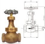 ROBINET A SOUPAPE BRONZE CHAPEAU UNION TARAUDE BSP PN30 - REF 100/103/400/430